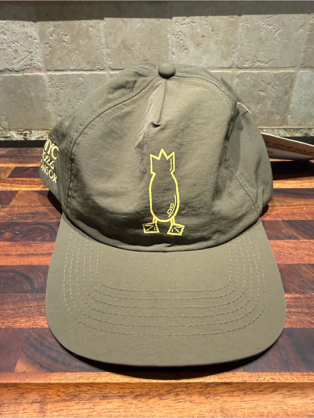 Olive Green Bomb Icon Baseball Cap - Unbranded